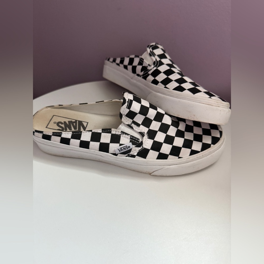 Vans Checkerboard Classic Slip-On Mule Signature Rubber Waffle Outsole Women Sz8 - Picture 6 of 10
